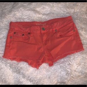 Pink low rise shorts